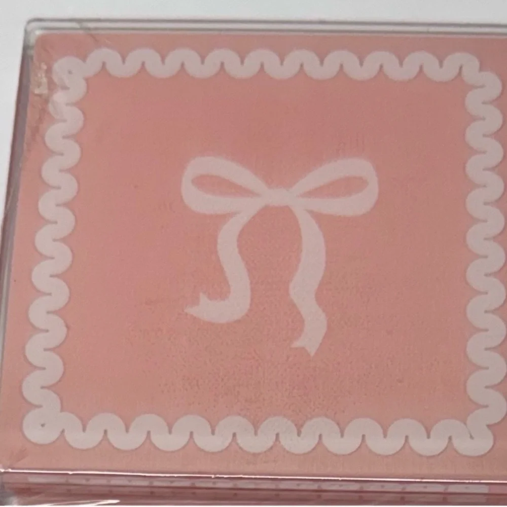 3 for $15 SALE Target Bullseye Coquette Pink & White Bow Coasters, New, 4 pack